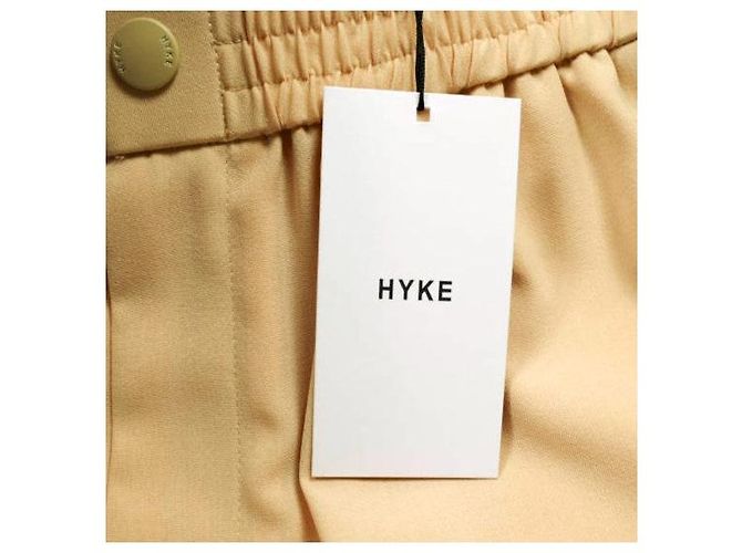 Autre Marque HYKE STRETCH TAPERED PANTS Polyesterhose Beige Roh - Ansicht 3