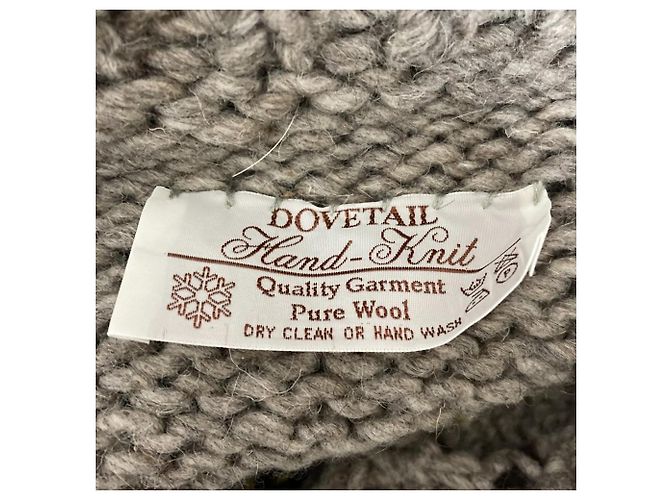 Autre Marque Gilet Dovetail tricoté à la main Marron - vue 4