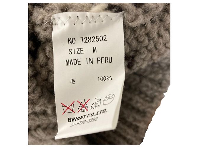 Autre Marque Gilet Dovetail tricoté à la main Marron - vue 5