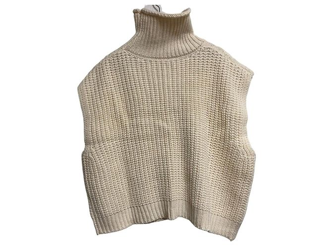 Autre Marque URBAN RESEARCH Chaleco de punto Aran Blanco Crudo - vista 2