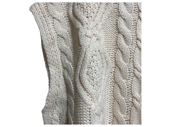 Autre Marque URBAN RESEARCH Chaleco de punto Aran Blanco Crudo - vista 3