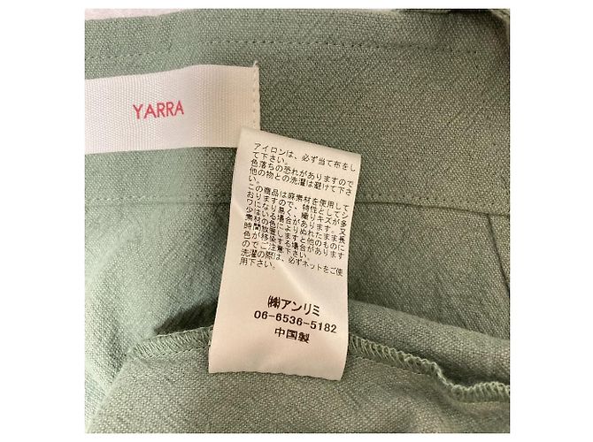 Autre Marque Tuta YARRA in cotone e lino Verde - vista 5