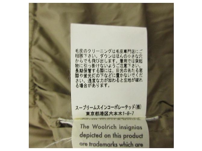 Autre Marque Abrigo de plumón con piel de mapache Woolrich Beige - vista 11