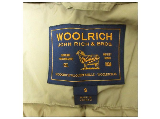 Autre Marque Abrigo de plumón con piel de mapache Woolrich Beige - vista 3
