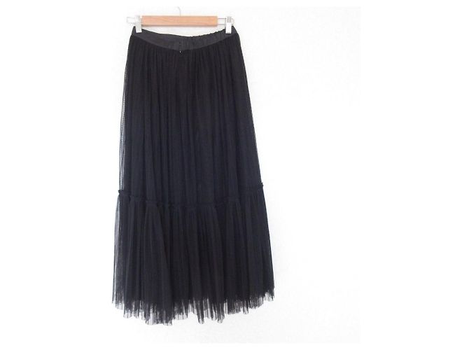 Autre Marque Gonna lunga in tulle a strati ROPE Nero - vista 2