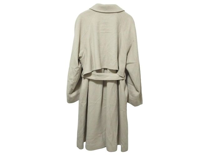 Autre Marque Kumikyoku Wool Double Breasted Long Coat Beige - view 2