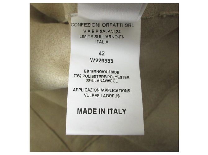 Autre Marque Abrigo de forro polar y piel de zorro VLAB Beige - vista 9
