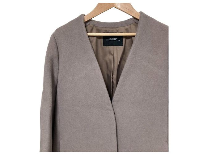 Autre Marque Abrigo sin cuello United Arrows Green Label Relaxing Castaño - Ansicht 3
