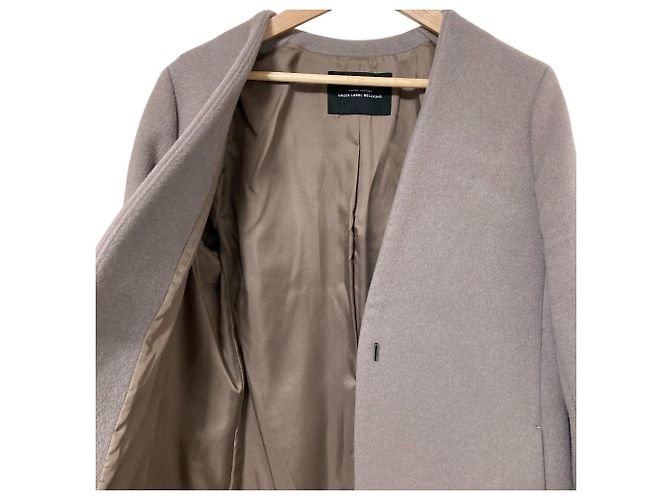 Autre Marque Abrigo sin cuello United Arrows Green Label Relaxing Castaño - Ansicht 4