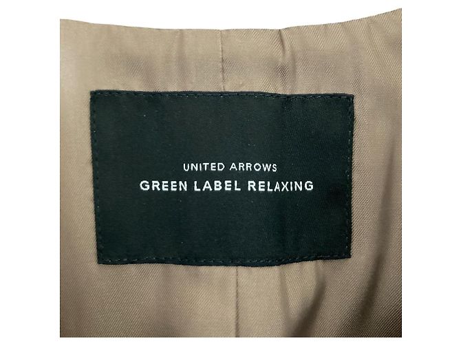 Autre Marque Abrigo sin cuello United Arrows Green Label Relaxing Castaño - Ansicht 5
