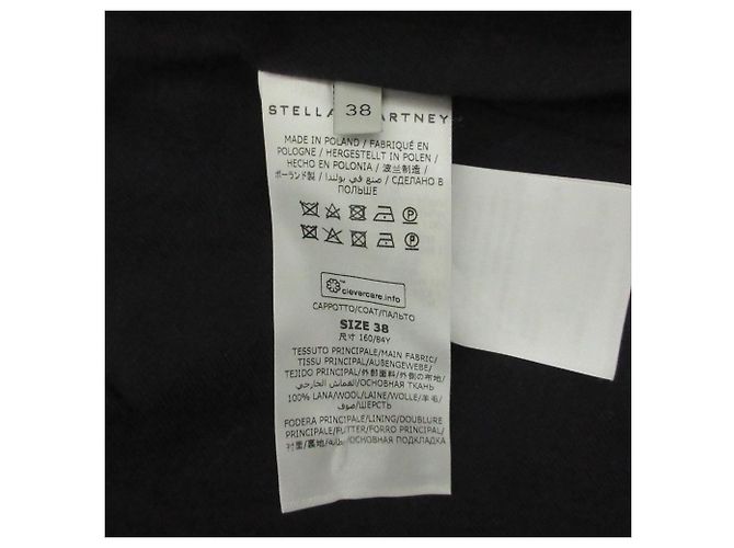 Stella Mc Cartney Abrigo de lana de pata de gallo Stella McCartney Castaño Blanco Blanco roto Azul marino - vista 7