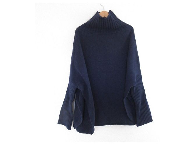 Autre Marque AP STUDIO Turtleneck Knit Sweater Blue Navy blue - view 2