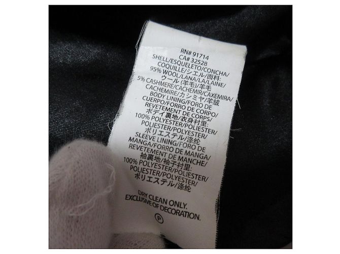 Manteau en laine et cachemire Armani Exchange Noir - vue 8