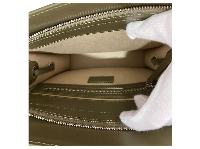 Borsa a tracolla Theory boxcalf flat ns Verde Cachi - vista 11