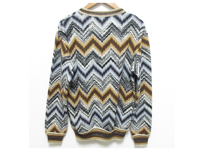 Autre Marque Missoni Chevron Strickpullover aus Woll-Mohair-Mischung Mehrfarben - Ansicht 2