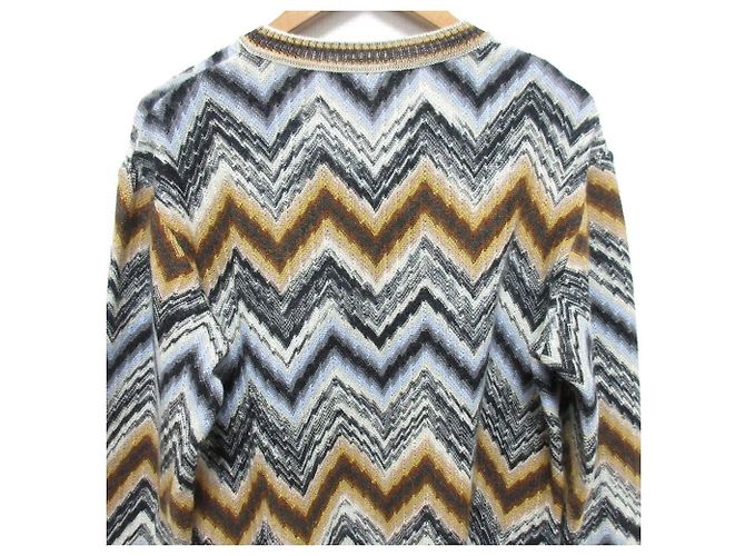 Autre Marque Missoni Chevron Strickpullover aus Woll-Mohair-Mischung Mehrfarben - Ansicht 4