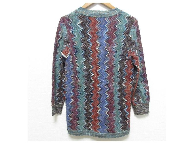 Autre Marque Pull en maille de laine Missoni Chevron Multicolore - vue 2