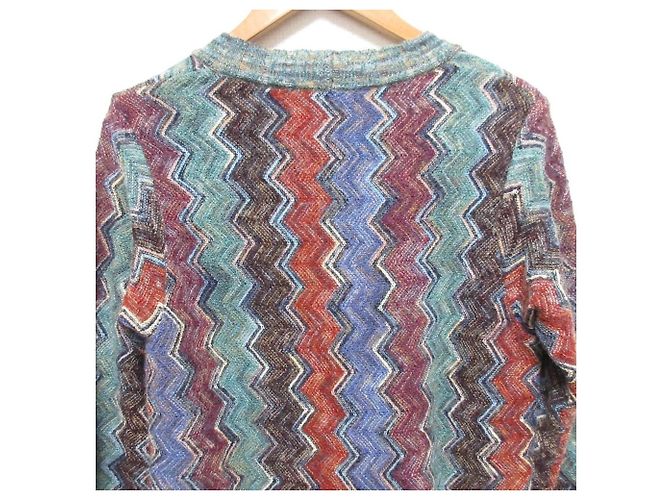 Autre Marque Pull en maille de laine Missoni Chevron Multicolore - vue 4