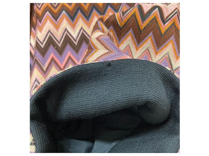 Autre Marque Abrigo reversible Missoni Chevron Negro Rosa - vista 12