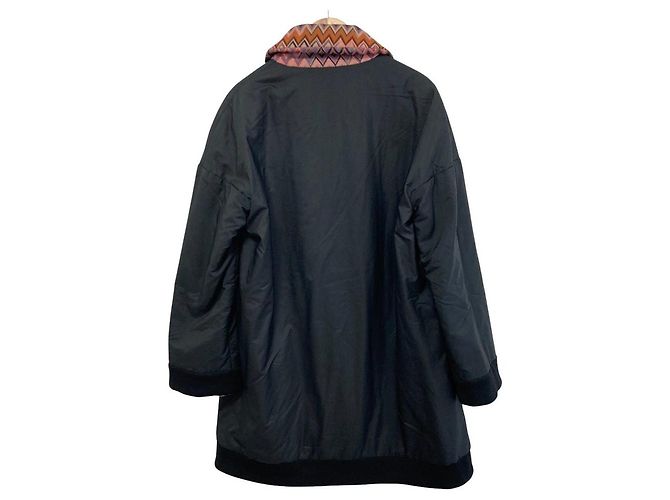 Autre Marque Abrigo reversible Missoni Chevron Negro Rosa - vista 5