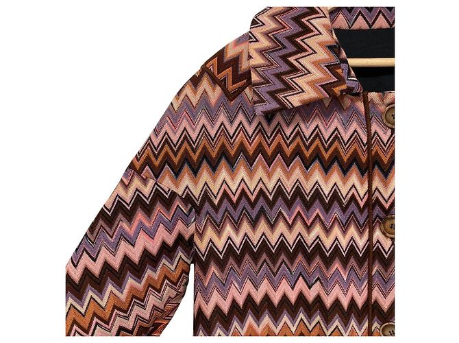Autre Marque Abrigo reversible Missoni Chevron Negro Rosa - vista 7
