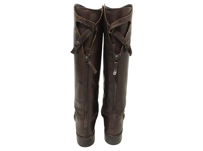Autre Marque Botas largas de cuero Sartore Castaño - vista 3