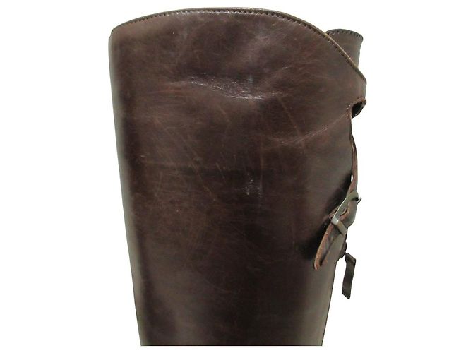 Autre Marque Botas largas de cuero Sartore Castaño - vista 7