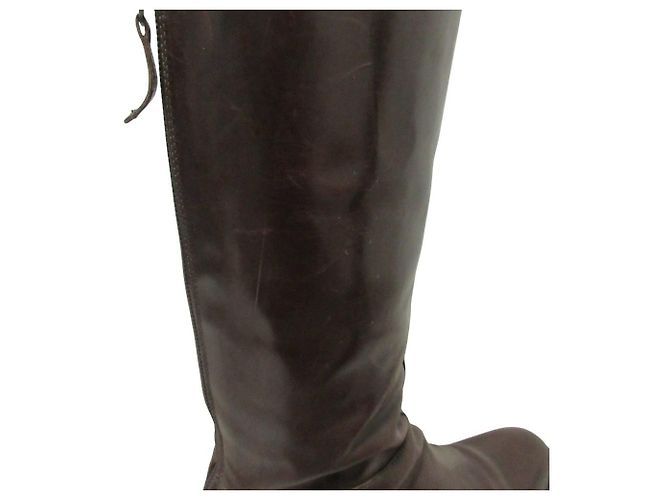 Autre Marque Botas largas de cuero Sartore Castaño - vista 8