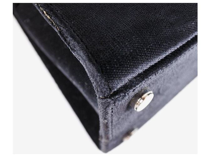 Borsa 2way Salvatore Ferragamo Gancini Borsa in velluto Nero - vista 5
