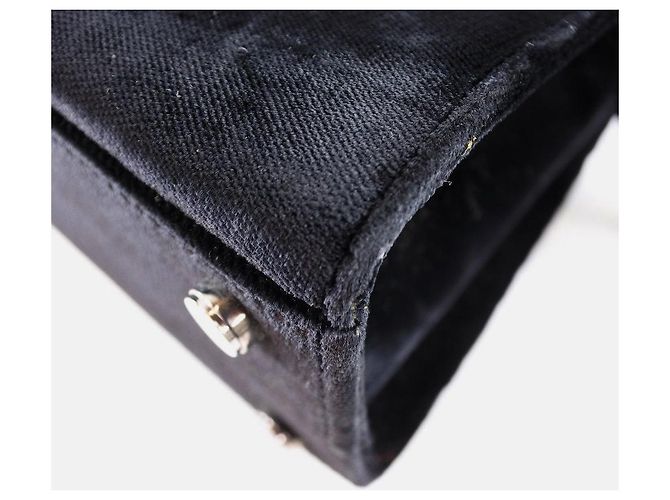 Borsa 2way Salvatore Ferragamo Gancini Borsa in velluto Nero - vista 6