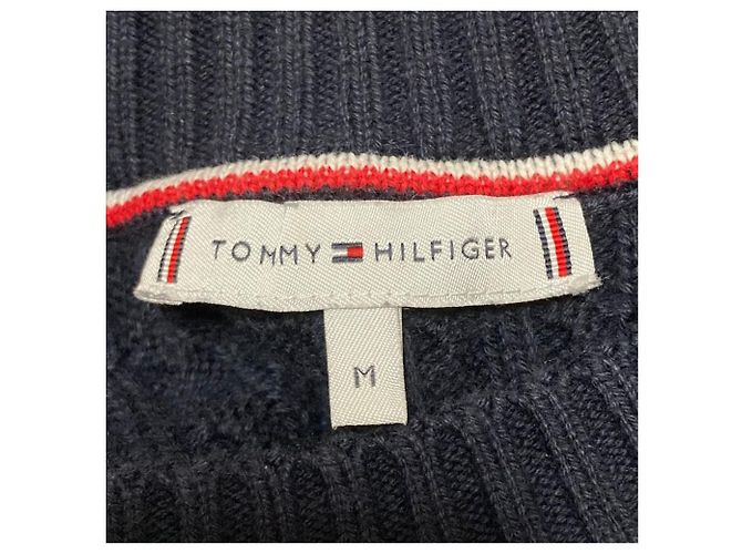 Autre Marque Camisola de malha Mini Cable em algodão Tommy Hilfiger Azul Azul marinho - vista 4