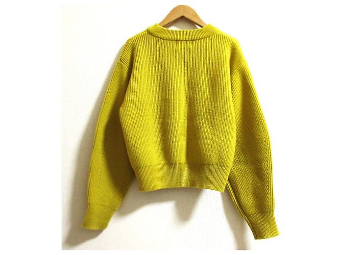 Autre Marque Maglione in maglia Basic Drop Shoulder CLANE Giallo - vista 2