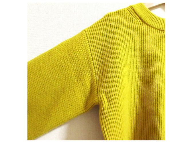 Autre Marque Maglione in maglia Basic Drop Shoulder CLANE Giallo - vista 4