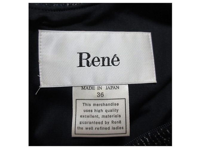 Autre Marque Rene ärmelloses Tweed-Kleid Blau Marineblau - Ansicht 5