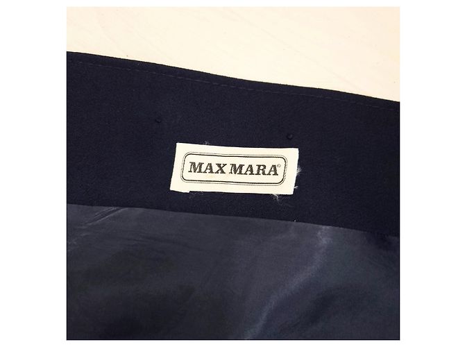 Max Mara Cappotto in Lana Blu Anni '60 Blu scuro - vista 3
