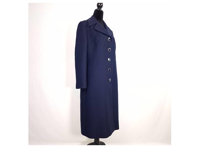Max Mara Cappotto in Lana Blu Anni '60 Blu scuro - vista 4