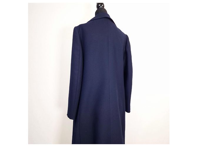 Max Mara Cappotto in Lana Blu Anni '60 Blu scuro - vista 6