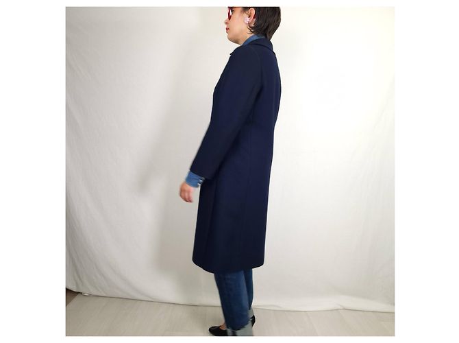 Max Mara Cappotto in Lana Blu Anni '60 Blu scuro - vista 8