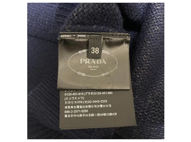 Prada Pullover aus Wolle und Kaschmir Blau Marineblau - Ansicht 5