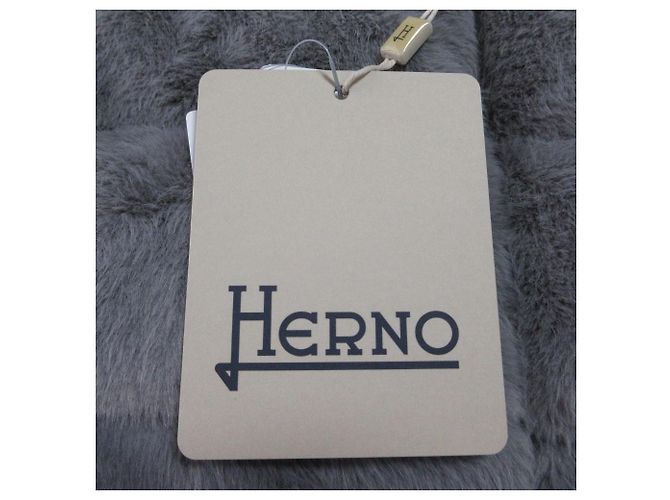 Autre Marque Chaleco de plumón con piel ecológica Herno Eco Fur Castaño - vista 8