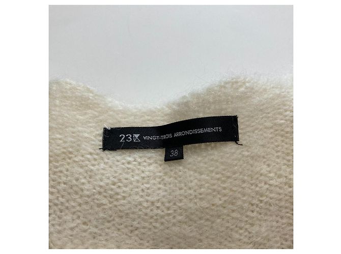 Autre Marque Pullover de malha de alpaca escovada 23ku Branco - vista 4