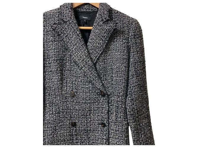 theory NOELLE TWEED Americana de tweed cruzada Negro - vista 2