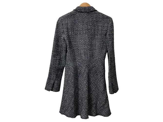 theory NOELLE TWEED Americana de tweed cruzada Negro - vista 4