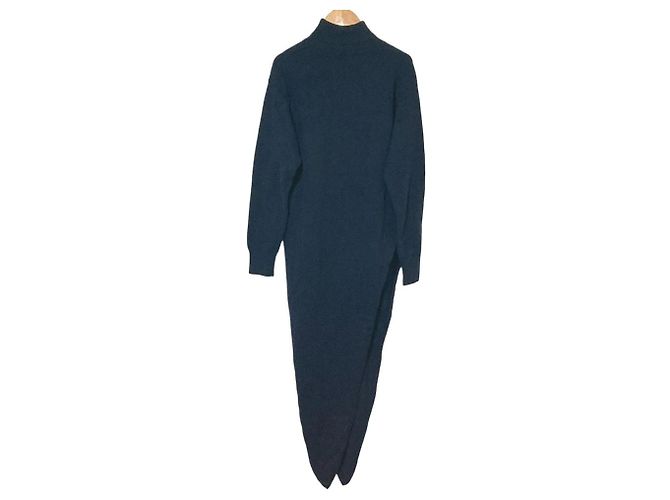Autre Marque Beauty & Youth ROKU LOOP Langarm-Rollkragenpullover aus Strick Blau Marineblau - Ansicht 4
