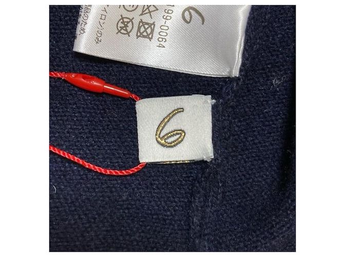 Autre Marque Beauty & Youth ROKU LOOP Langarm-Rollkragenpullover aus Strick Blau Marineblau - Ansicht 7