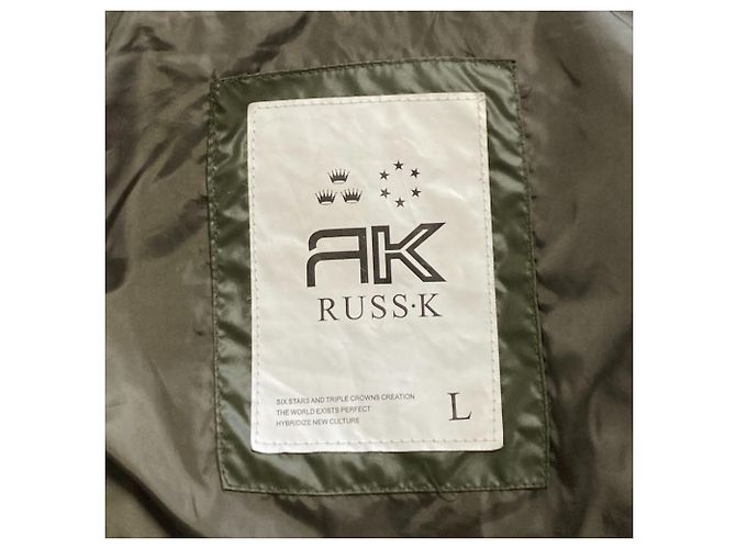 Autre Marque RUSS-K 2way Emblem Short Down Jacket Green Khaki - view 13