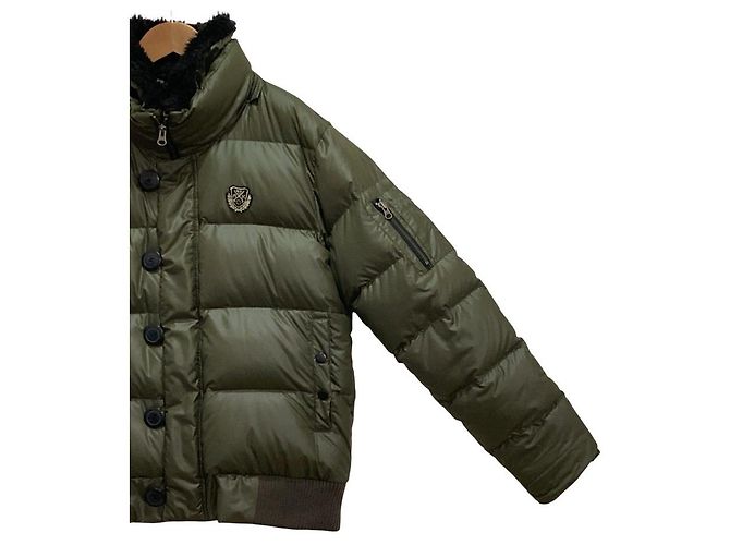 Autre Marque RUSS-K 2way Emblem Short Down Jacket Green Khaki - view 3