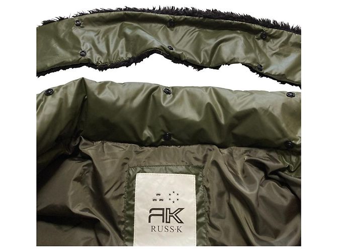 Autre Marque RUSS-K 2way Emblem Short Down Jacket Green Khaki - view 8