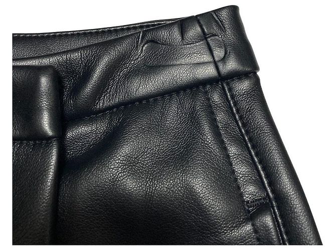 Max Mara Eco Leather Skirt Black - view 14