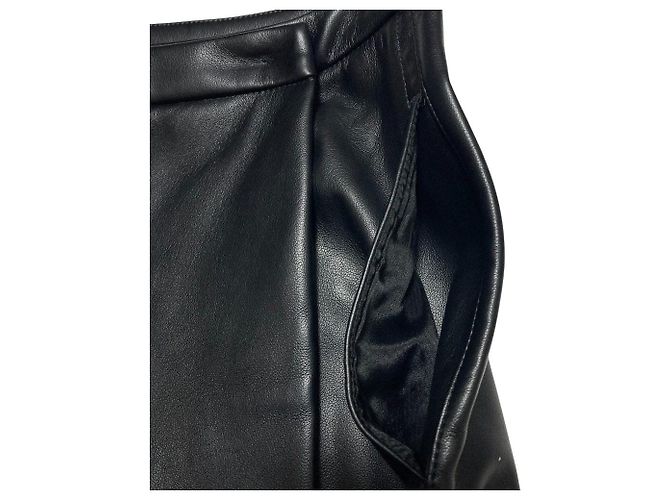 Max Mara Eco Leather Skirt Black - view 4
